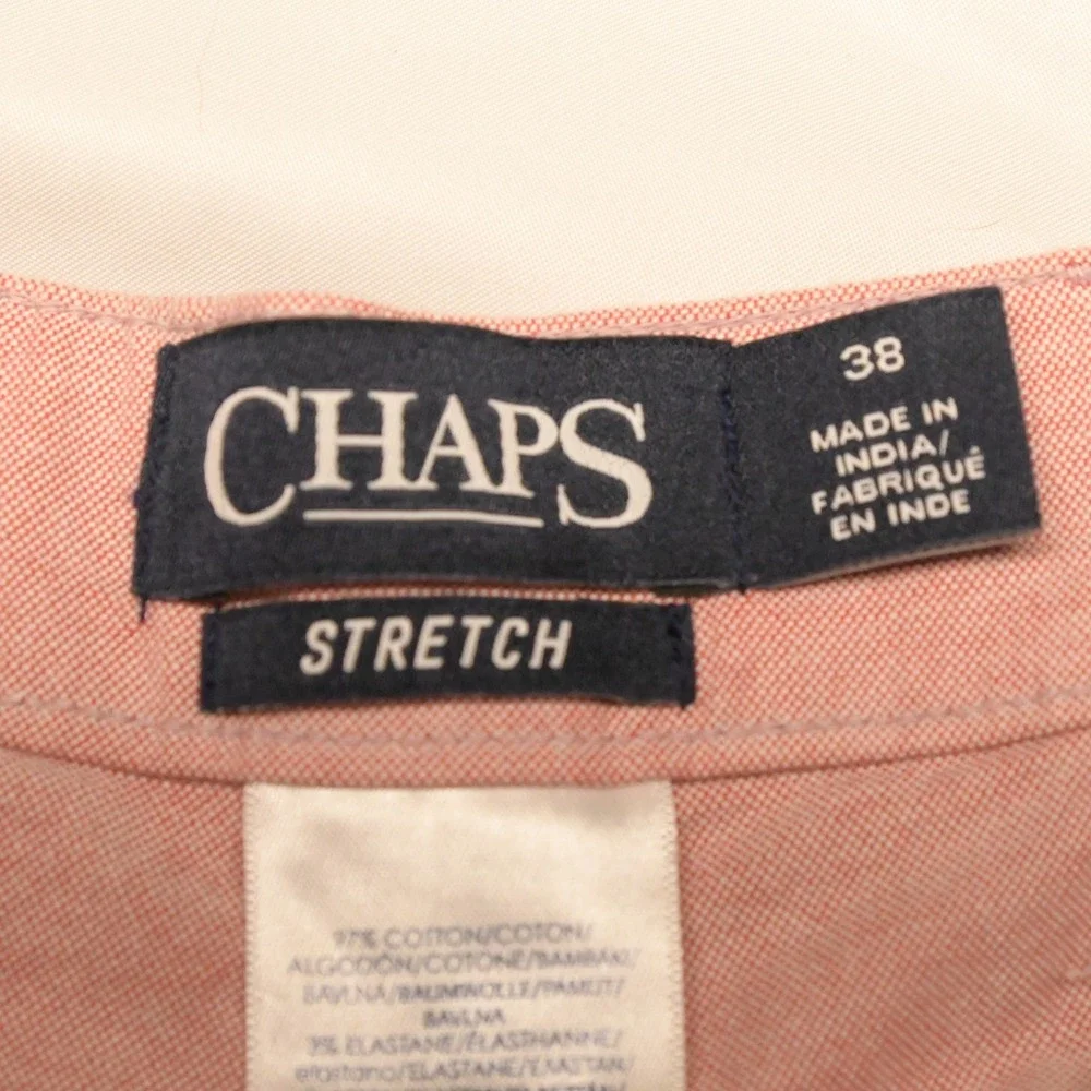 NWT‎ Chaps Pink Oxford Stretch High Rise Bermuda Shorts Men's 38 40x9.5